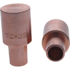 Tuffaloy - Spot Welder Tips For Use With: 5RW Cap Taper Electrode Holder Type: Male Cap C Nose (Flat) - Caliber Tooling