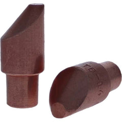 Tuffaloy - Spot Welder Tips For Use With: 4RW Cap Taper Electrode Holder Type: Male Cap D Nose (Offset) - Caliber Tooling