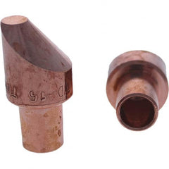 Tuffaloy - Spot Welder Tips For Use With: 5RW Cap Taper Electrode Holder Type: Male Cap D Nose (Offset) - Caliber Tooling