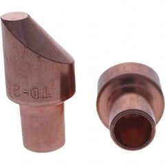 Tuffaloy - Spot Welder Tips For Use With: 5RW Cap Taper Electrode Holder Type: Male Cap D Nose (Offset) - Caliber Tooling