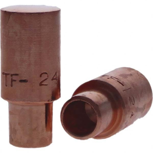 Tuffaloy - Spot Welder Tips For Use With: 4RW Cap Taper Electrode Holder Type: Male Cap F Nose (Radius) - Caliber Tooling