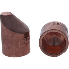 Tuffaloy - Spot Welder Tips For Use With: 5RW Cap Taper Electrode Holder Type: Female Cap D Nose (Offset) - Caliber Tooling