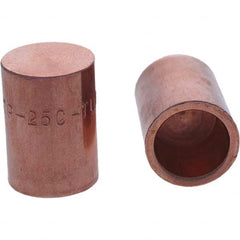 Tuffaloy - Spot Welder Tips For Use With: 5RW Cap Taper Electrode Holder Type: Female Cap C Nose (Flat) - Caliber Tooling