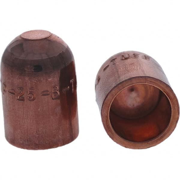 Tuffaloy - Spot Welder Tips For Use With: 5RW Cap Taper Electrode Holder Type: Female Cap B Nose (Dome) - Caliber Tooling