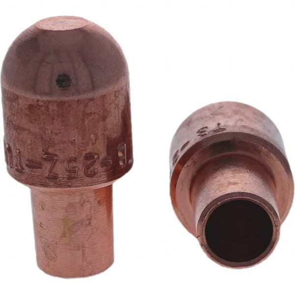 Tuffaloy - Spot Welder Tips For Use With: 5RW Cap Taper Electrode Holder Type: Male Cap B Nose (Dome) - Caliber Tooling