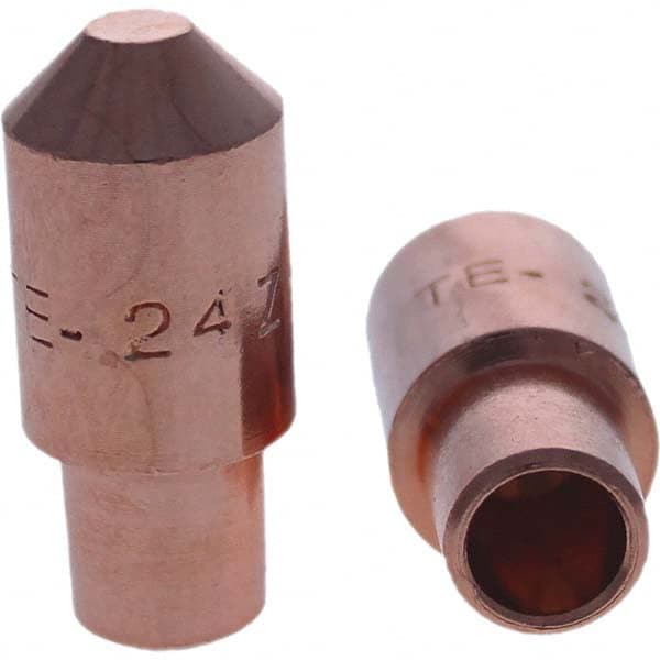 Tuffaloy - Spot Welder Tips For Use With: 4RW Cap Taper Electrode Holder Type: Male Cap E Nose (Truncated) - Caliber Tooling