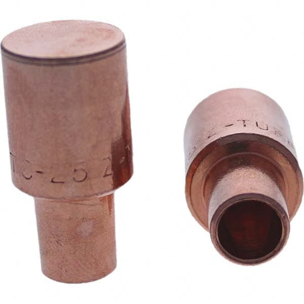 Tuffaloy - Spot Welder Tips For Use With: 5RW Cap Taper Electrode Holder Type: Male Cap C Nose (Flat) - Caliber Tooling