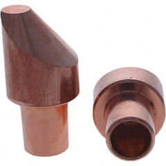 Tuffaloy - Spot Welder Tips For Use With: 5RW Cap Taper Electrode Holder Type: Male Cap D Nose (Offset) - Caliber Tooling