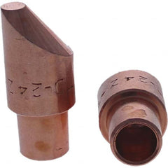 Tuffaloy - Spot Welder Tips For Use With: 4RW Cap Taper Electrode Holder Type: Male Cap D Nose (Offset) - Caliber Tooling