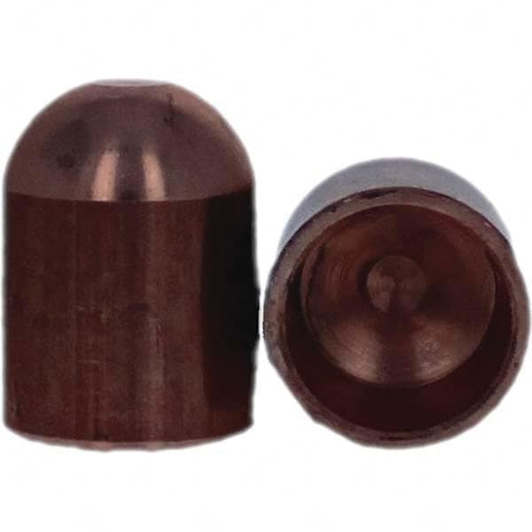 Tuffaloy - Spot Welder Tips For Use With: 6RW Cap Taper Electrode Holder Type: Female Cap B Nose (Dome) - Caliber Tooling