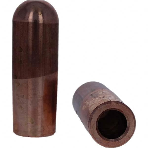 Tuffaloy - Spot Welder Tips For Use With: 7RW Electrode Holder Type: Straight Tip B Nose (Dome) - Caliber Tooling