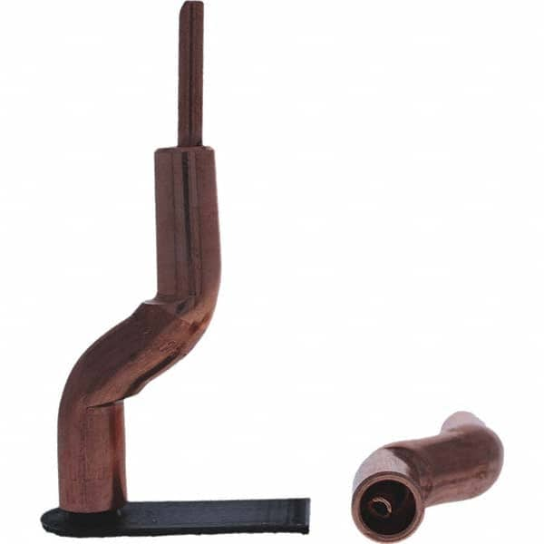 Tuffaloy - Spot Welder Tips For Use With: 4RW Electrode Holder Type: Bent Shank for 4RW Male Cap - Caliber Tooling