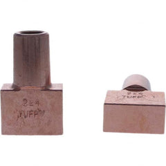 Tuffaloy - Spot Welder Tips For Use With: 5RW Electrode Holder Type: Backup Electrode Rectangular Face - Caliber Tooling