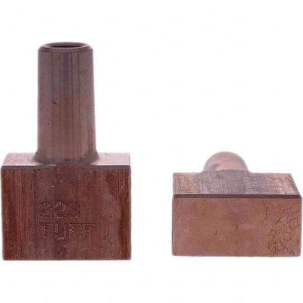 Tuffaloy - Spot Welder Tips For Use With: 5RW Electrode Holder Type: Backup Electrode Rectangular Face - Caliber Tooling