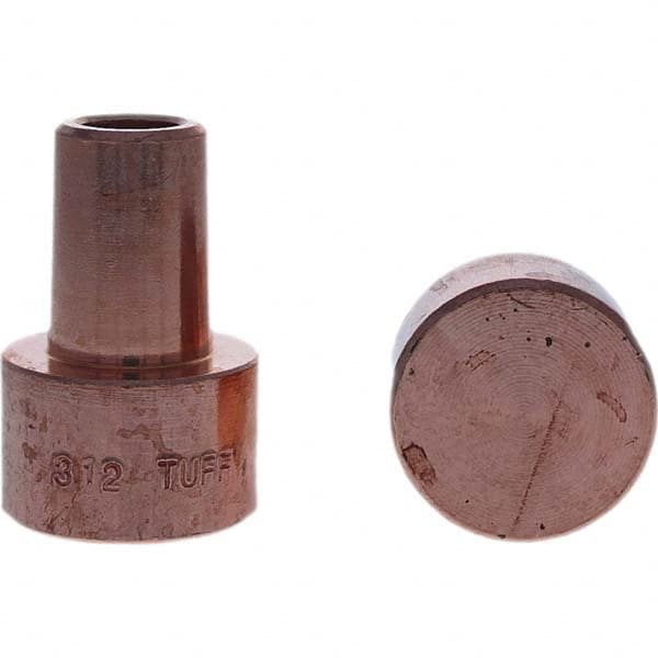 Tuffaloy - Spot Welder Tips For Use With: 5RW Electrode Holder Type: Backup Electrode Round Face - Caliber Tooling