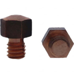 Tuffaloy - Spot Welder Tips For Use With: 3/8-16 Threaded Electrode Holder Type: Threaded Tip E Nose (Truncated) - Caliber Tooling