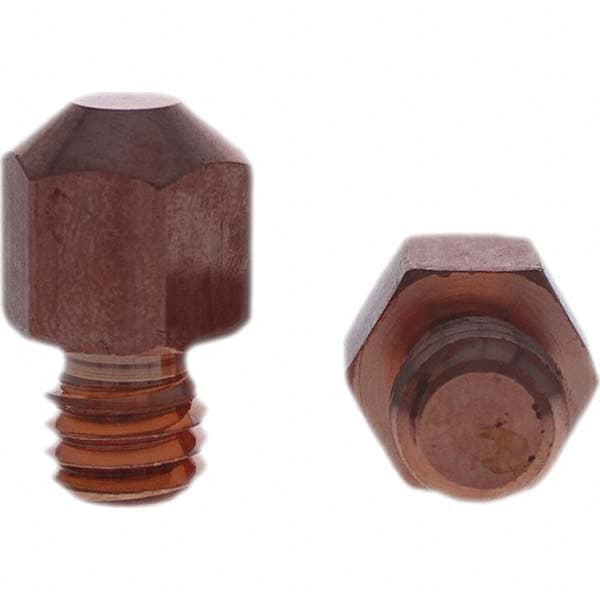 Tuffaloy - Spot Welder Tips For Use With: 3/8-16 Threaded Electrode Holder Type: Threaded Tip A Nose (Pointed) - Caliber Tooling