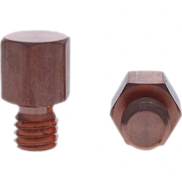 Tuffaloy - Spot Welder Tips For Use With: 3/8-16 Threaded Electrode Holder Type: Threaded Tip C Nose (Flat) - Caliber Tooling