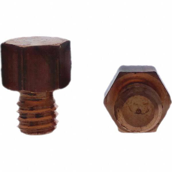 Tuffaloy - Spot Welder Tips For Use With: 3/8-16 Threaded Electrode Holder Type: Threaded Tip C Nose (Flat) - Caliber Tooling