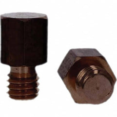 Tuffaloy - Spot Welder Tips For Use With: 3/8-16 Threaded Electrode Holder Type: Threaded Tip C Nose (Flat) - Caliber Tooling