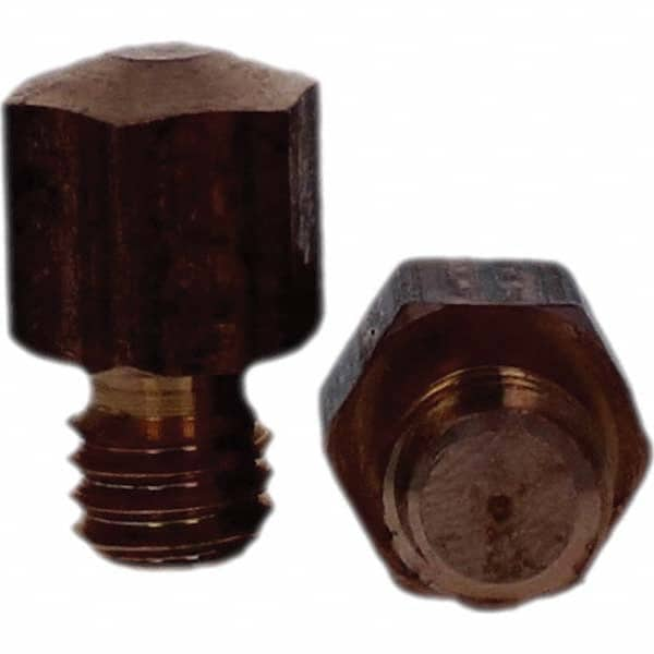 Tuffaloy - Spot Welder Tips For Use With: 3/8-16 Threaded Electrode Holder Type: Threaded Tip E Nose (Truncated) - Caliber Tooling