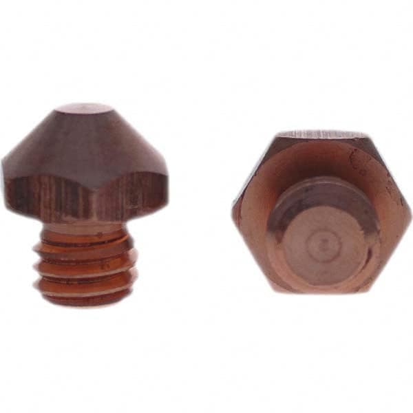 Tuffaloy - Spot Welder Tips For Use With: 7/16-14 Threaded Electrode Holder Type: Threaded Tip E Nose (Truncated) - Caliber Tooling