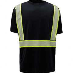 GSS Safety - Size 3XL Black & Silver High Visibility Short Sleeve T-Shirt - Caliber Tooling