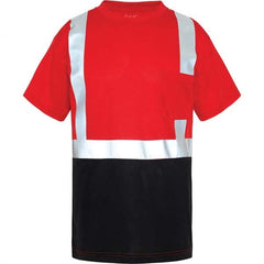 GSS Safety - Size 3XL Red, Black & Silver High Visibility Short Sleeve T-Shirt - Caliber Tooling