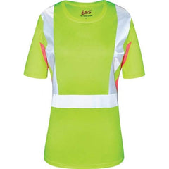 GSS Safety - Size M Lime, Pink & Silver High Visibility Short Sleeve T-Shirt - Caliber Tooling