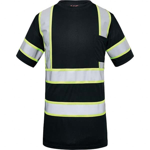 GSS Safety - Size 3XL Black & Silver High Visibility Short Sleeve T-Shirt - Caliber Tooling