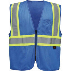 GSS Safety - Size 2X/3XL Blue Mesh General Purpose High Visibility Vest - Caliber Tooling