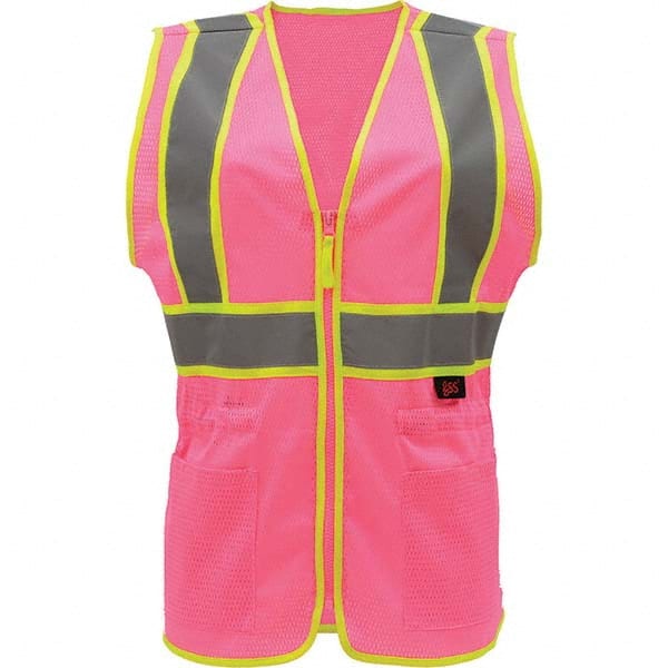 GSS Safety - Size L/XL Pink Mesh General Purpose High Visibility Vest - Caliber Tooling