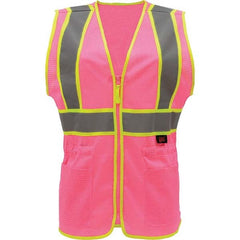 GSS Safety - Size S/M Pink Mesh General Purpose High Visibility Vest - Caliber Tooling