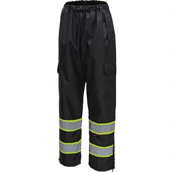 GSS Safety - Size 4X/5XL Black Waterproof Rain Pants - Caliber Tooling