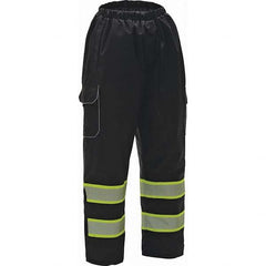 GSS Safety - Size L/XL Black Waterproof Rain Pants - Caliber Tooling