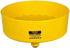 Eagle - 7" High x 18" Diam, Polyethylene, Drum Funnel with Brass Screen - 30 to 55 Gal Drum/Pail Capacity - Caliber Tooling