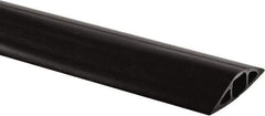 Hubbell Wiring Device-Kellems - 1 Channel, 25 Ft Long, 1/2" Max Compatible Cable Diam, Black PVC On Floor Cable Cover - 3" Overall Width x 3/4" Overall Height, 3/4" Channel Width x 1/2" Channel Height - Caliber Tooling