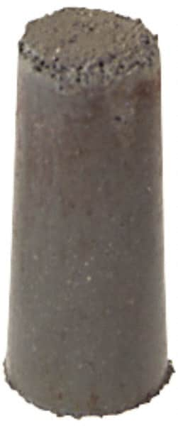 Cratex - 3/8" Max Diam x 7/8" Long, Taper, Rubberized Point - Fine Grade, Silicon Carbide, 1/8" Arbor Hole, Unmounted - Caliber Tooling