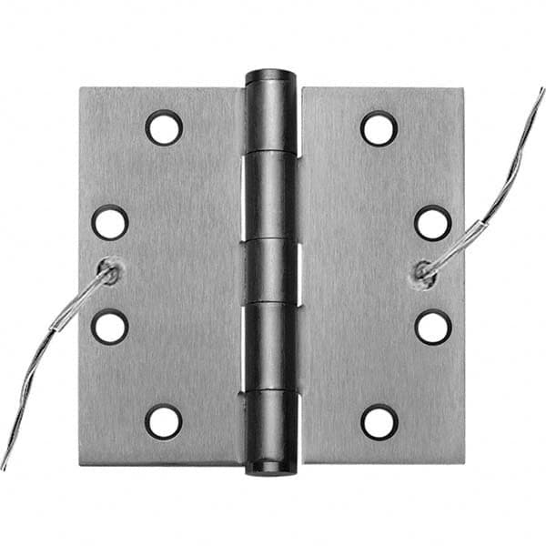 Stanley - 4-1/2" Long x 4-1/2" Wide Grade 1 Steel Full Mortise, Concealed Electric Commercial Hinge - Caliber Tooling