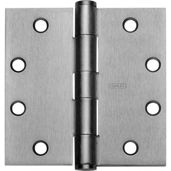 Stanley - 4" Long x 4" Wide Grade 1 Steel Full Mortise Commercial Hinge - Caliber Tooling