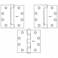 Stanley - 4-1/2" Long x 4-1/2" Wide Grade 1 Steel Full Mortise Spring Commercial Hinge - Caliber Tooling