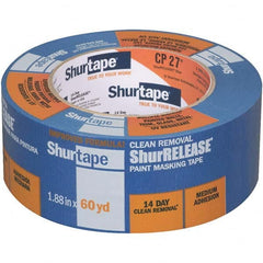 Painter's Tape: 48 mm Wide, 55 m Long, 5.5 mil Thick, Blue Paper, Rubber Adhesive, 21 lb/in Tensile Strength