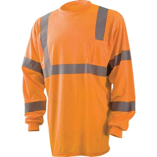 OccuNomix - Size S Hi-Vis Orange High Visibility Long Sleeve T-Shirt - Caliber Tooling