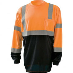 OccuNomix - Size S Hi-Vis Orange & Black High Visibility Long Sleeve T-Shirt - Caliber Tooling