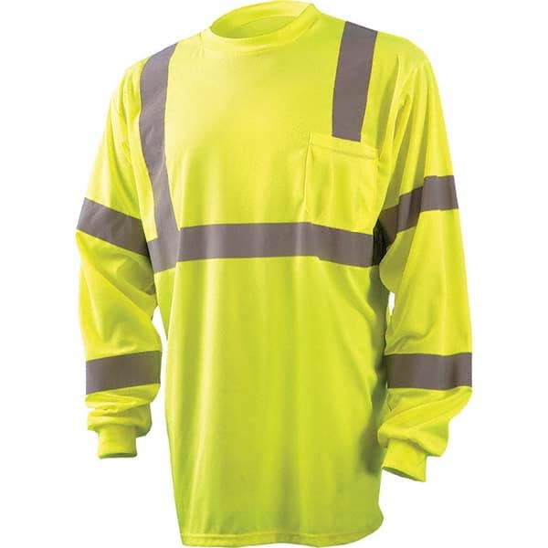 OccuNomix - Size S Hi-Vis Yellow High Visibility Long Sleeve T-Shirt - Caliber Tooling