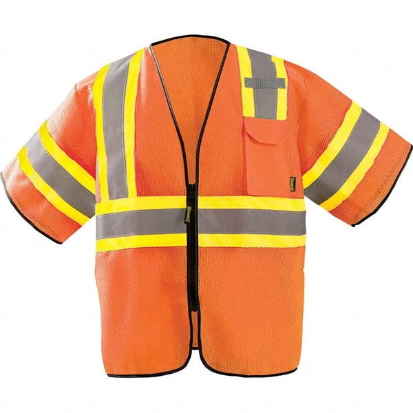 OccuNomix - Size 2X/3XL HI-Vis Orange Mesh General Purpose High Visibility Vest - Caliber Tooling