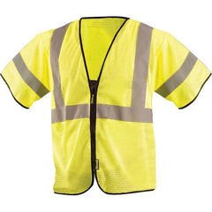 OccuNomix - Size 4X/5X L Hi-Vis Yellow Mesh General Purpose High Visibility Vest - Caliber Tooling