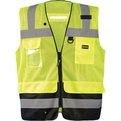 OccuNomix - Size XL Hi-Vis Yellow Mesh Surveyor's High Visibility Vest - Caliber Tooling