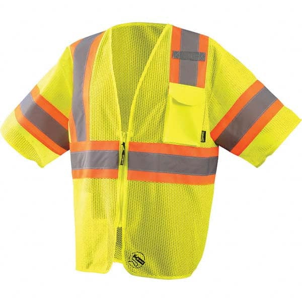 OccuNomix - Size XL Hi-Vis Yellow Mesh General Purpose High Visibility Vest - Caliber Tooling