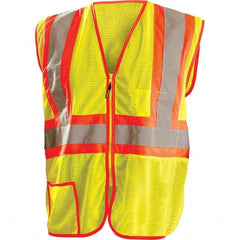 OccuNomix - Size 5XL Hi-Vis Yellow Mesh General Purpose High Visibility Vest - Caliber Tooling